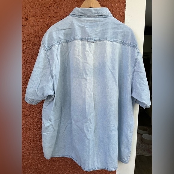 Wons Wear Denim Shirt Button Up Embroidered Birdhouse Theme. Size 2XL - Picture 5 of 8